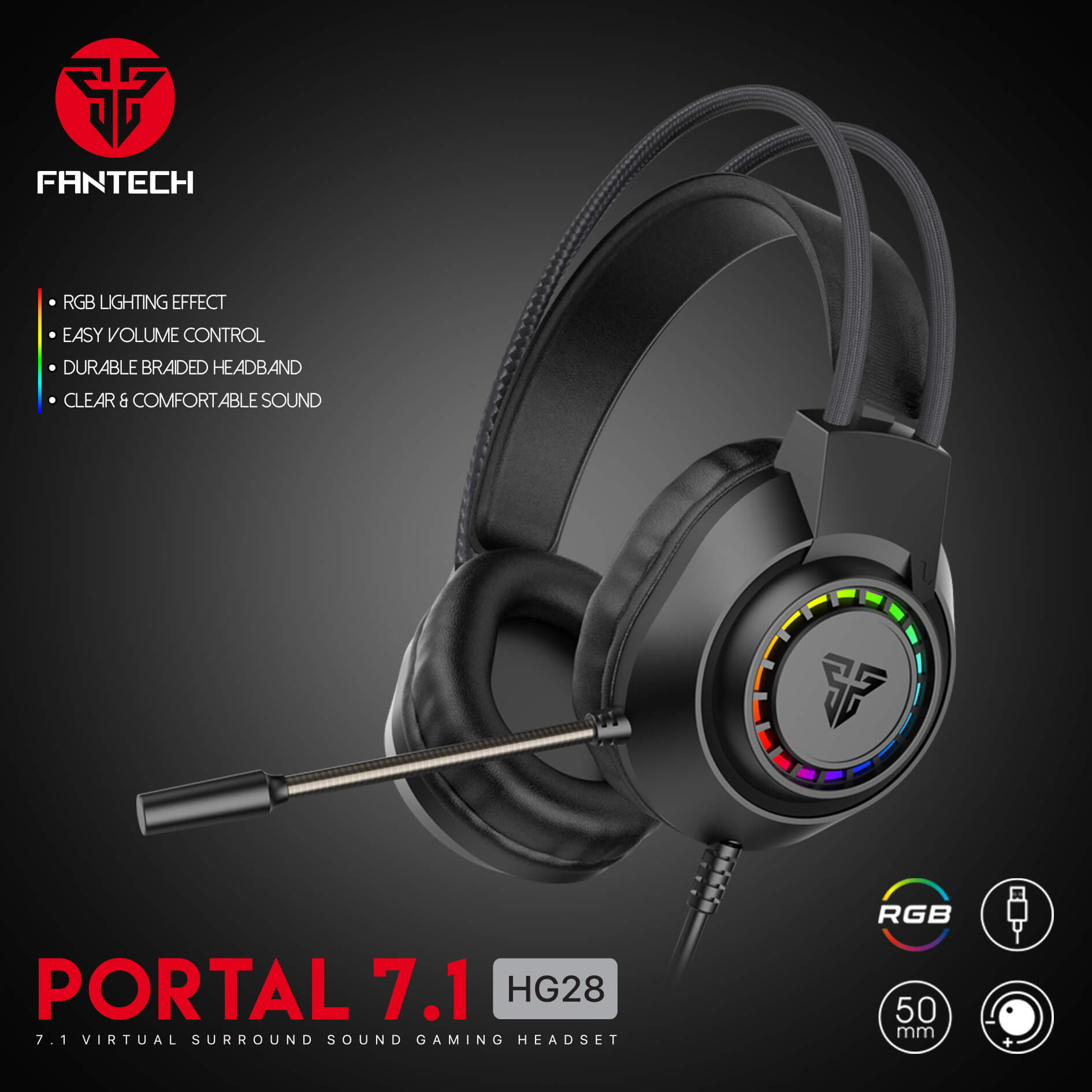 HEADSET FANTECH GAMING HG28