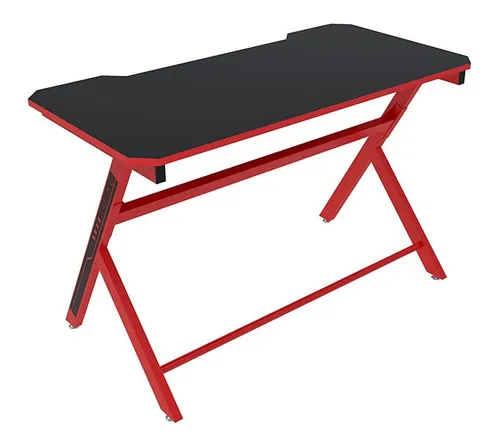 MESA GAMING NEGRA CON ROJO MUNDOTODO